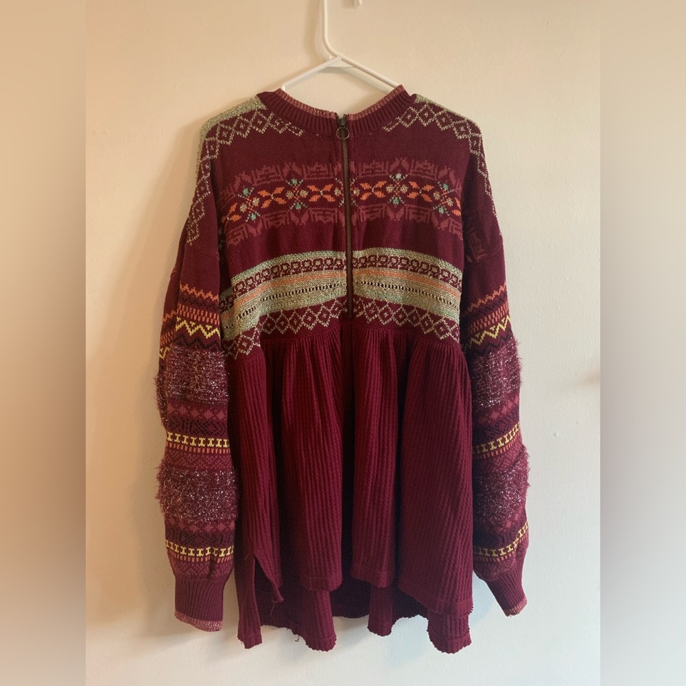 Free People Babydoll Sweater “Cabin Fever”- READ DESCRIPTION PLEASE